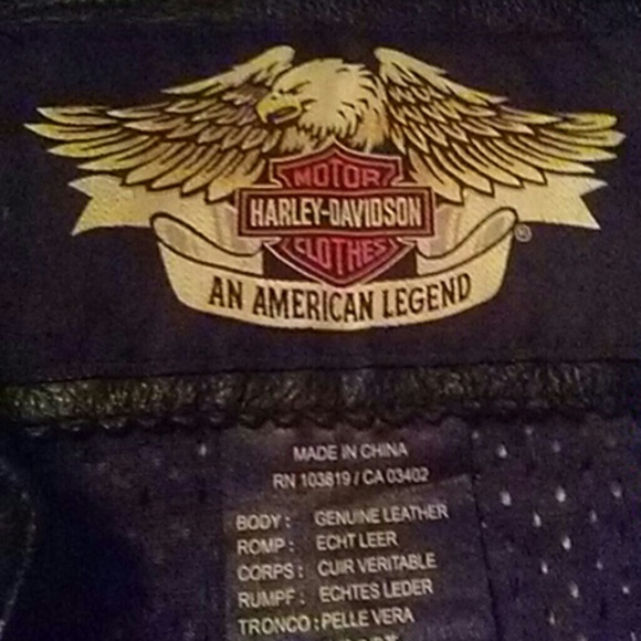 Leather Harley Davidson Mens Jacket - Picture 5 of 5